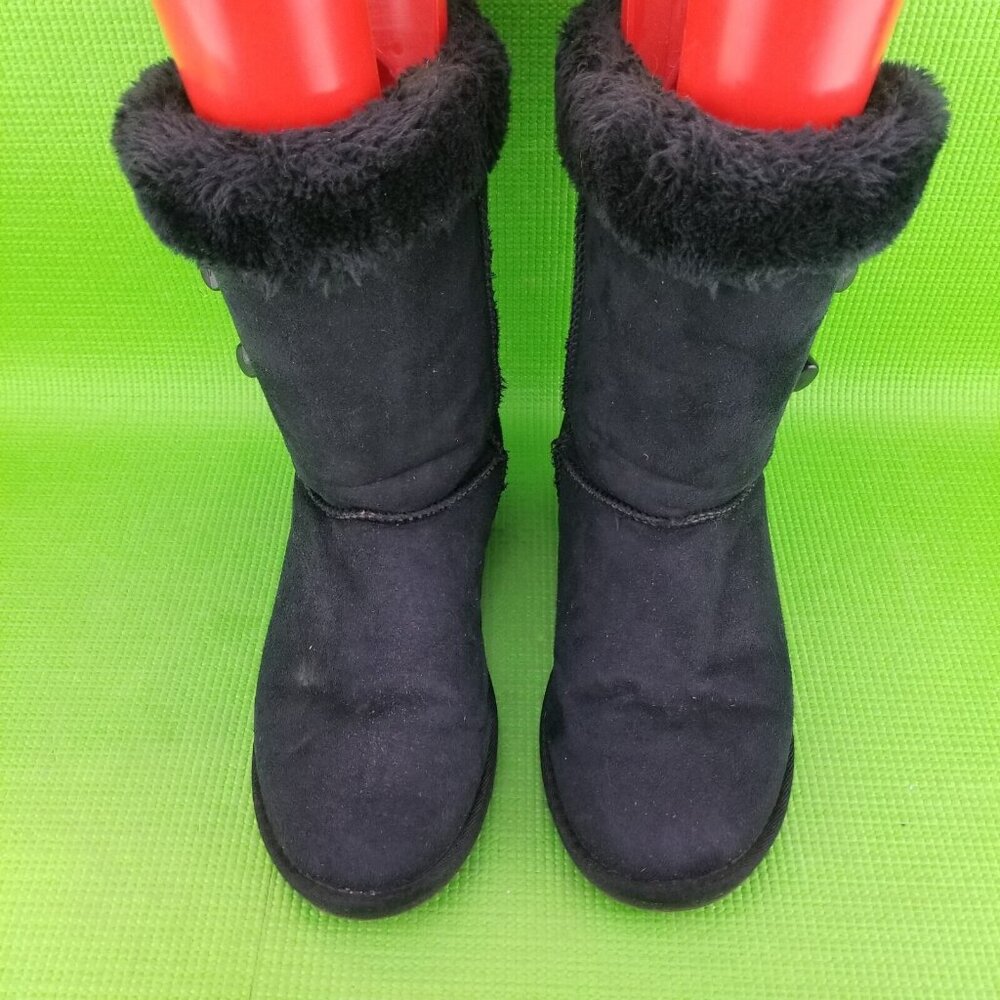 ✅Apres by Lamo BLACK Microfiber Faux Fur Lined Winter Boots Women's Sz 8 Comfort - Picture 7 of 11